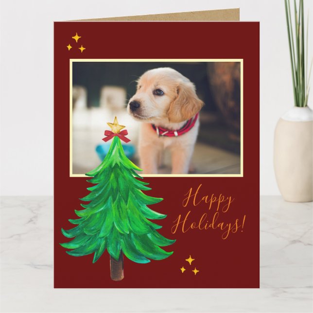 personalizado navidades de tarjetas FOTO mascota d (Anverso)