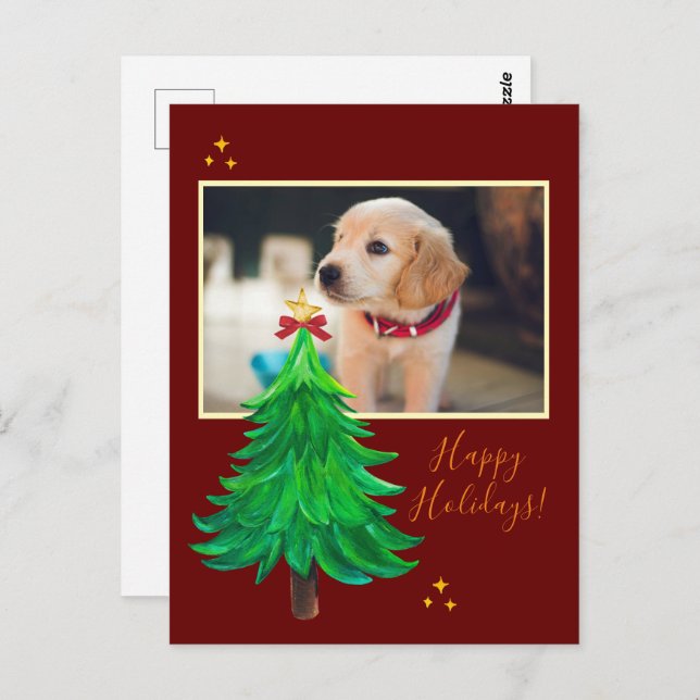 personalizado navidades de tarjetas FOTO mascota d (Anverso / Reverso)