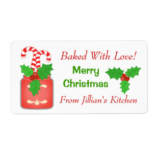 Personalizado Navidades de texto Baking Pegatina /