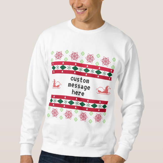 Personalizado Navidades feos suéter (Anverso)