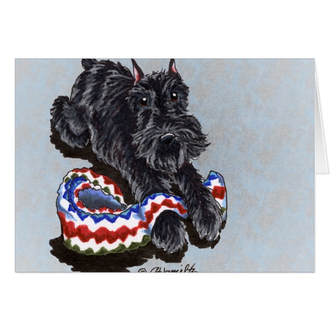 Personalizado negro de la manta de Schnauzer (Anverso (Horizontal))