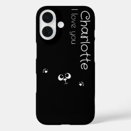 Personalizado negro lindo Funda de carbón-Mate iP