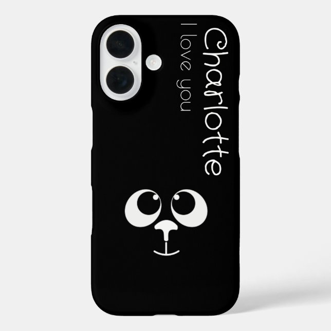 Personalizado negro lindo Funda de carbón-Mate iP (Reverso )