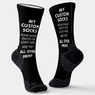 Personalizado NEGRO por todas partes en calcetines