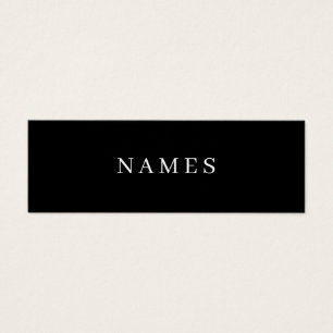 Personalizado negro simple Añadir su nombre elegan