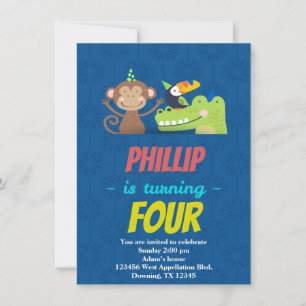 Personalizado Niños Tarjeta de Cumpleaños Animales