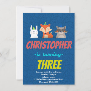 Personalizado Niños Tarjeta de Cumpleaños Animales