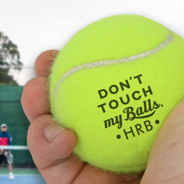 Personalizado no toques mis bolas de tenis (Unique Funny Tennis Balls with "Don't Touch My Balls" quote, a perfect gift for the tennis player.)