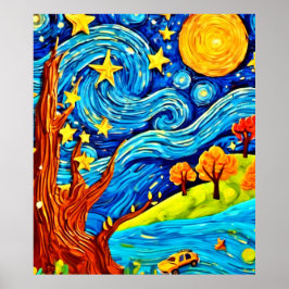 Personalizado nocturno estrellado: El arte inspira