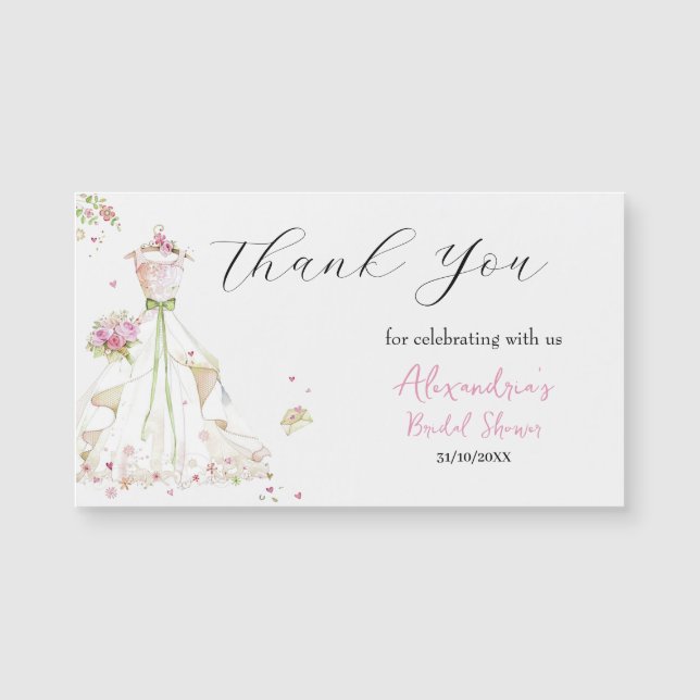 Personalizado Nodal Shower Vela Gracias (Anverso)