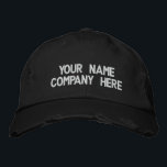 Personalizado Nombre de texto bordado Gorra sus co<br><div class="desc">Elija colores y tipos de letra - Gorras bordados personalizados Tus límites de negocio promocionales con texto Personalizado - Añadir tu texto - Nombre - Compañía / Número / Carta / Eslogan - Etiquetado / o Sitio web , Teléfono , Correo electrónico , Mano de medios sociales , Dirección ,...</div>