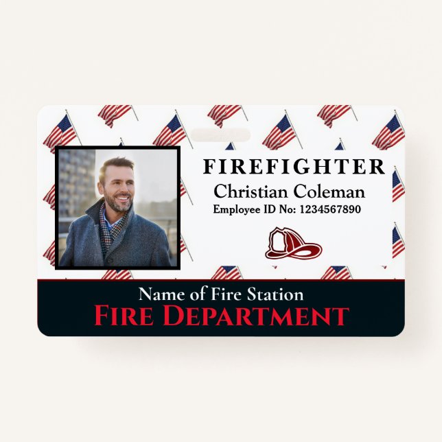 Personalizado Nombre del empleado Tarjeta de ident (Anverso)