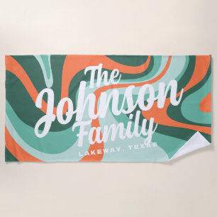 Personalizado Nombre Familia Toalla De Playa - Pis
