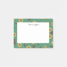 Personalizado Nota post-it Girasol, hazlo realidad