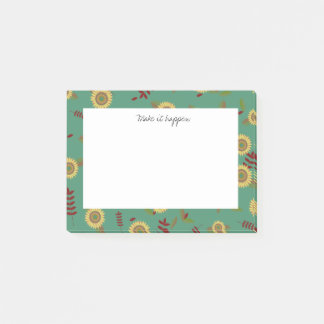 Personalizado Nota post-it Girasol, hazlo realidad
