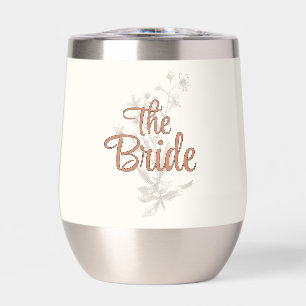Personalizado Novia Rustic Boho Wildflowers Wine T