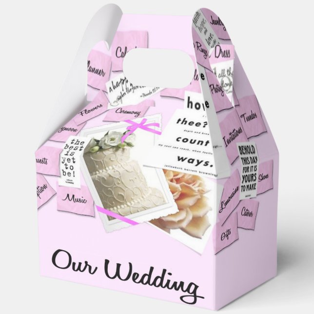 Personalizado nuestros Bodas y cajas de favores de (Anverso)
