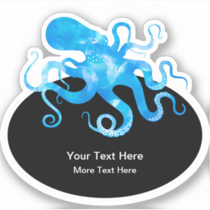 Personalizado Octopus Ocean Life Theme Pegatinas L
