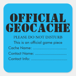 Personalizado Oficial Geocache pegatina