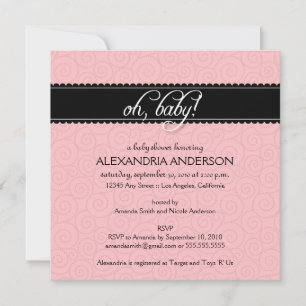 :personalizado: ¡Oh, nena! Invitación de Baby Show