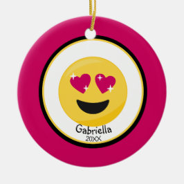 Personalizado oiga el ornamento de la emoji del