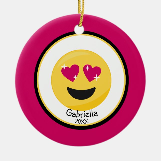 Personalizado oiga el ornamento de la emoji del (Frente)