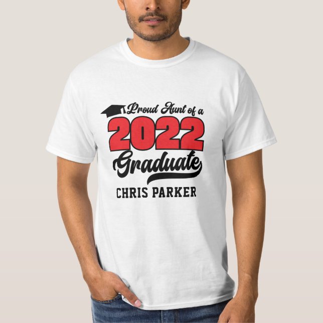 PERSONALIZADO orgulloso de una camiseta graduada d (Anverso)