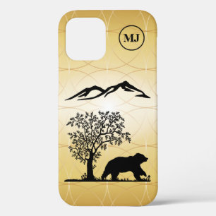 Personalizado Oso Silhouette Apple iPhone 12 Funda