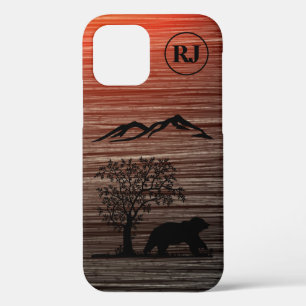 Personalizado Oso Silhouette Apple iPhone 12 Funda