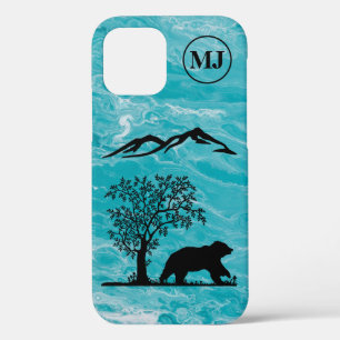 Personalizado Oso Silhouette Apple iPhone 12 Funda