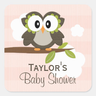 Personalizado Owl Party Favorece las etiquetas ros