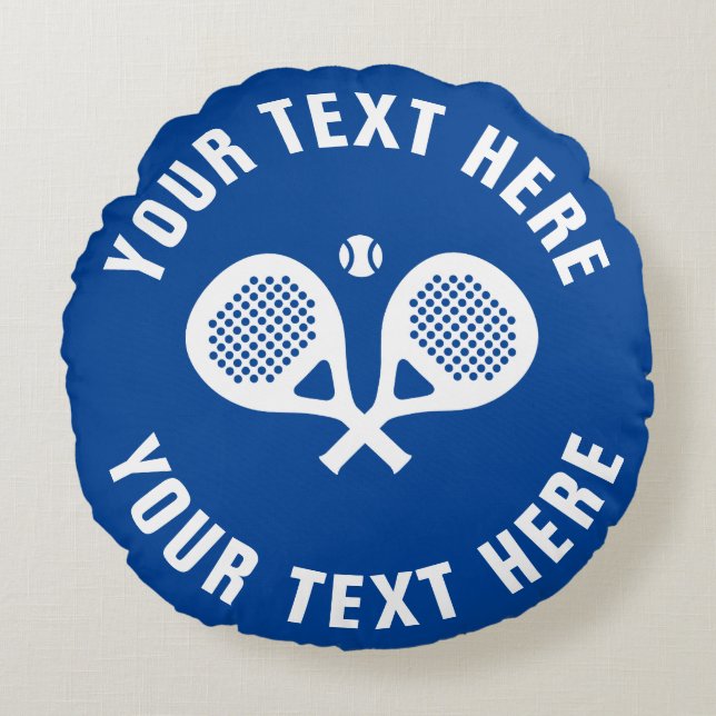 Personalizado padel tenis almohadas de tiro (redon (Anverso)