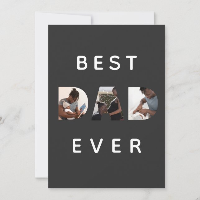 Personalizado Padre Día Collage de fotos Mejor Pap (Anverso)