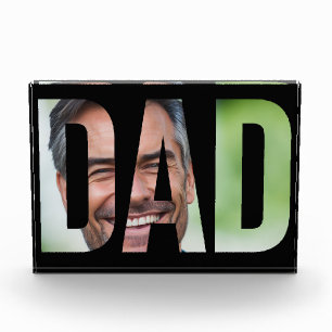 Personalizado padre foto negrita simple corte de i