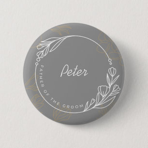 Personalizado Padre simple del botón del Groom