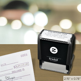 Personalizado Para El Sello Sólo De Depósito (4 Lí