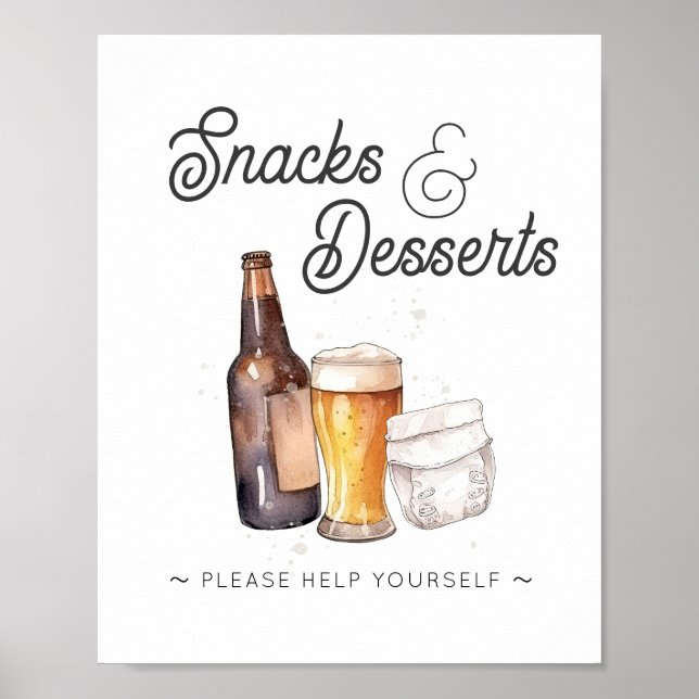 Personalizado para Leah_ Señal de Snacks y Postres (Frente)