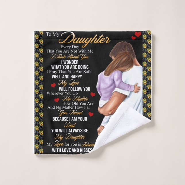 Personalizado Para Mi Hija De Dad Blanket (Toallita)