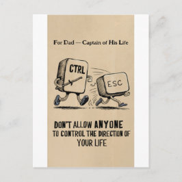 Personalizado para papá capitán de su postal de vi