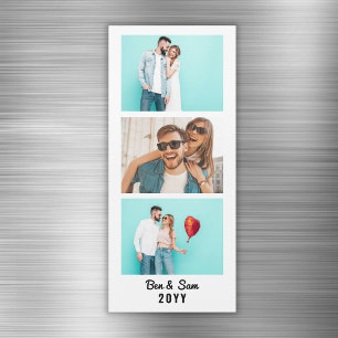 Personalizado Pareja Foto Booth Strip Fridge Magne