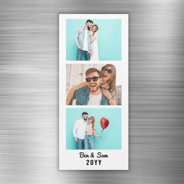 Personalizado Pareja Foto Booth Strip Fridge Magne (Custom Couple Photo Booth Strip Fridge Magnet
)
