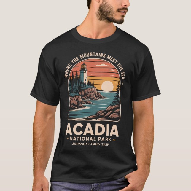 Personalizado Parque Nacional Acadia Camisa de via (Anverso)