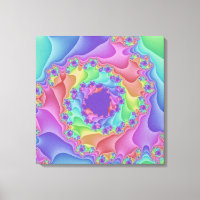 Personalizado Pastel Arte de tela de espiral arcoi