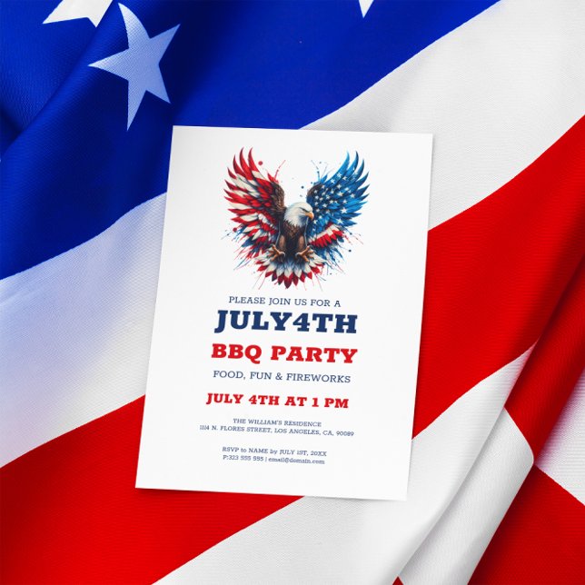 Personalizado Patriótico América Audaz Invitación  (Subido por el creador)
