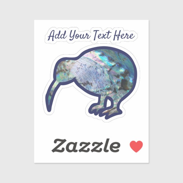 PERSONALIZADO Pāua Kiwi Pegatina de Nueva Zelanda (Hoja)