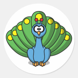 Personalizado Peacock Pegatina