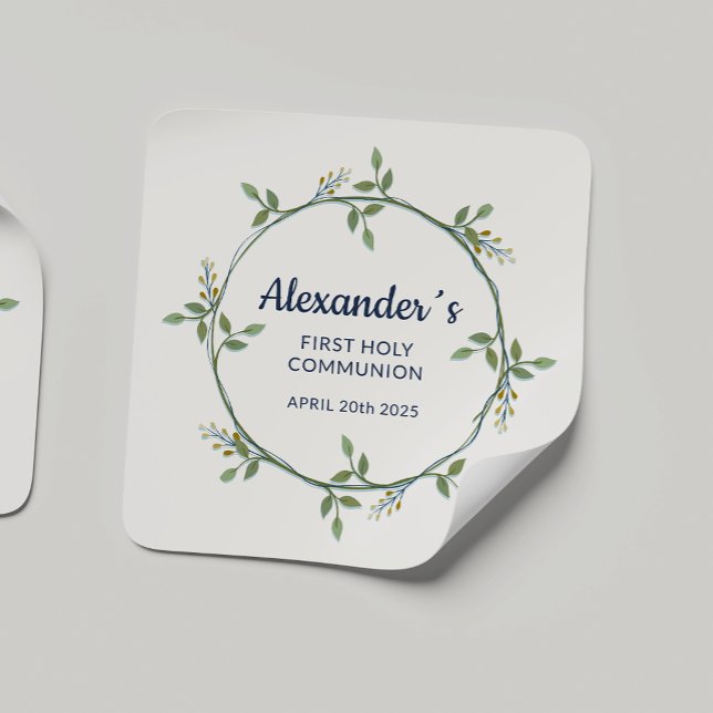Personalizado Pegatina cuadrado - Floral Communiti (Subido por el creador)