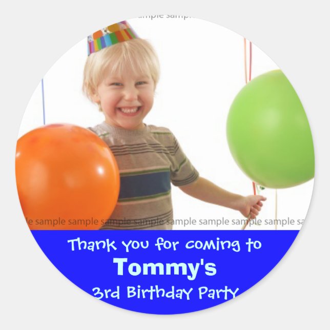 Personalizado pegatina de cumpleaños: cumpleaños d (Anverso)