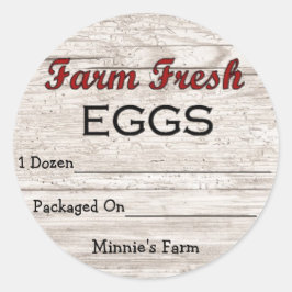 Personalizado Pegatina de huevos frescos