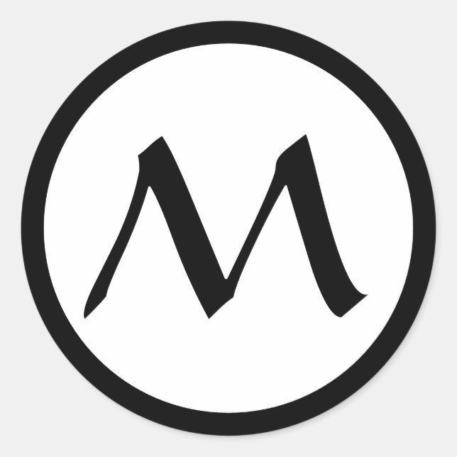 PERSONALIZADO PEGATINA DE LA RONDA CLÁSICA INICIAL (Anverso)